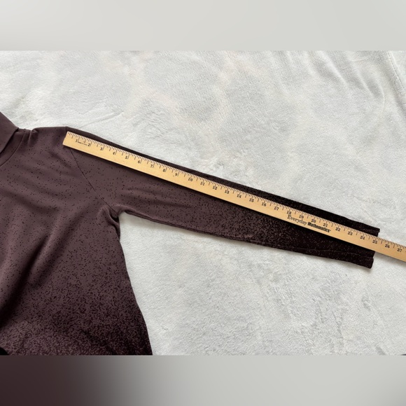 Athleta Ascent Seamless Turtleneck Ombre Brown Bardo Top Size S - Picture 4 of 7